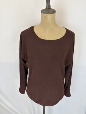 NWT Soya Concept Brown Button Back Sweater Knit Top #0439 XS